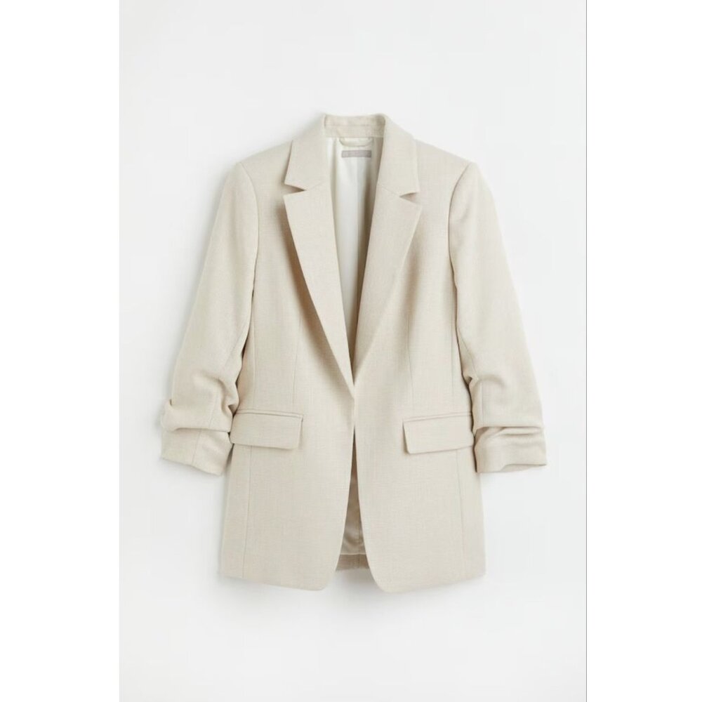 H&M Gathered-Sleeve Jacket